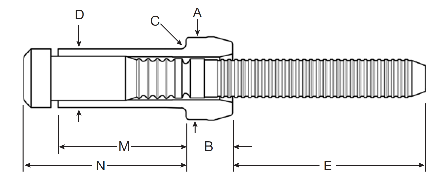 BOM 1/4(8)Inch